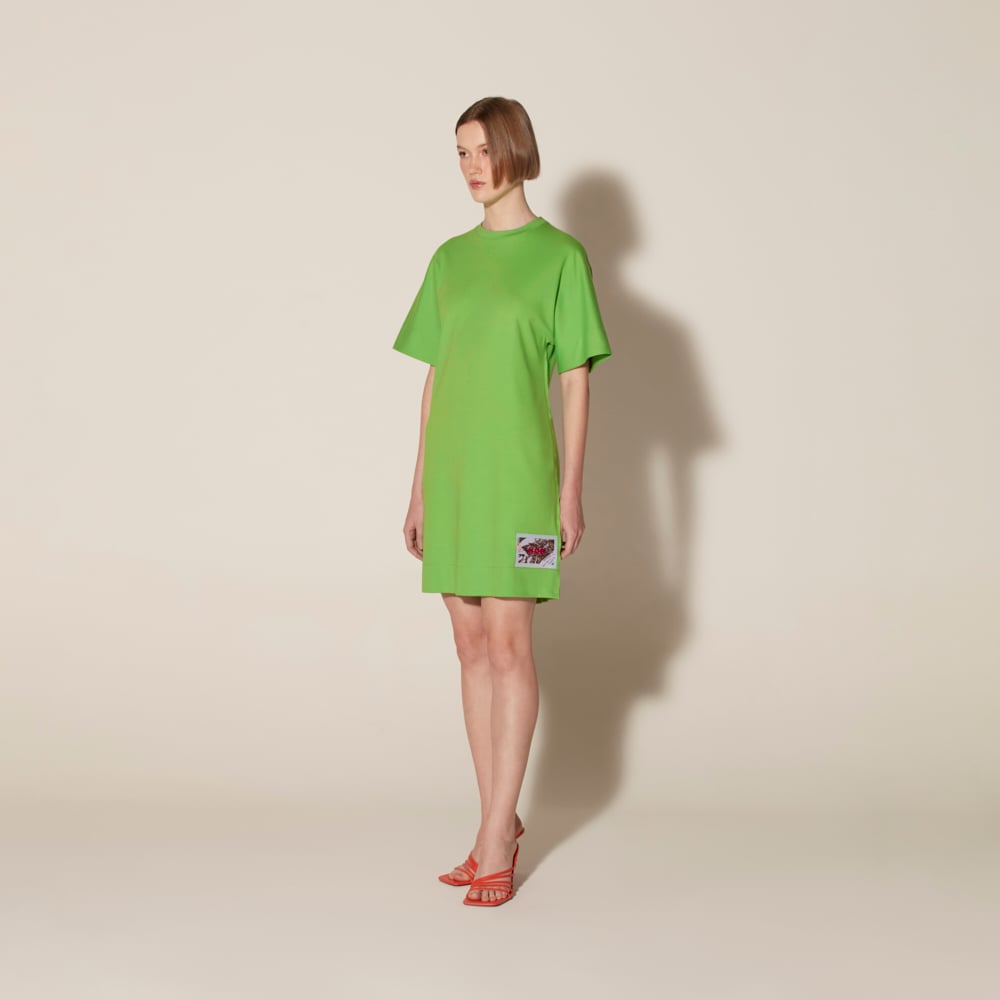 Fashion vestido camiseta verde